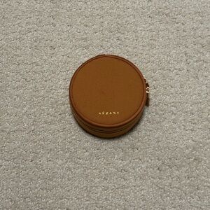 Sezane Brown Leather Accessory Case